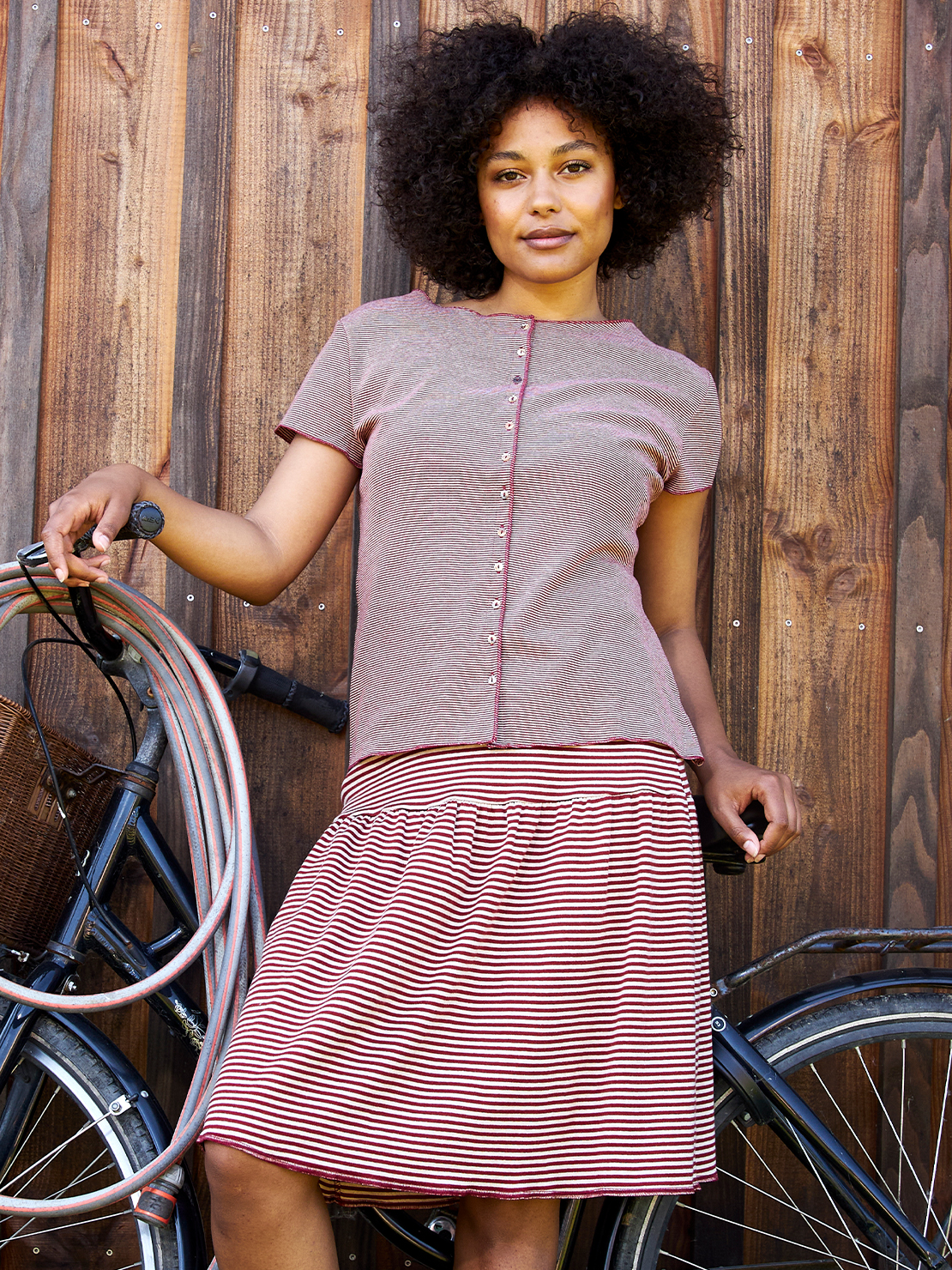 Skirt stripes organic cotton